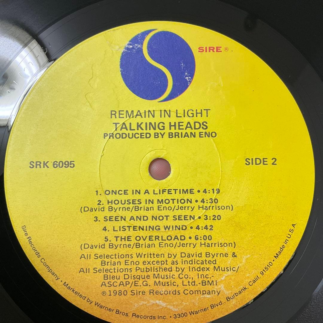 TALKING HEADS REMAIN IN LIGHT レコード