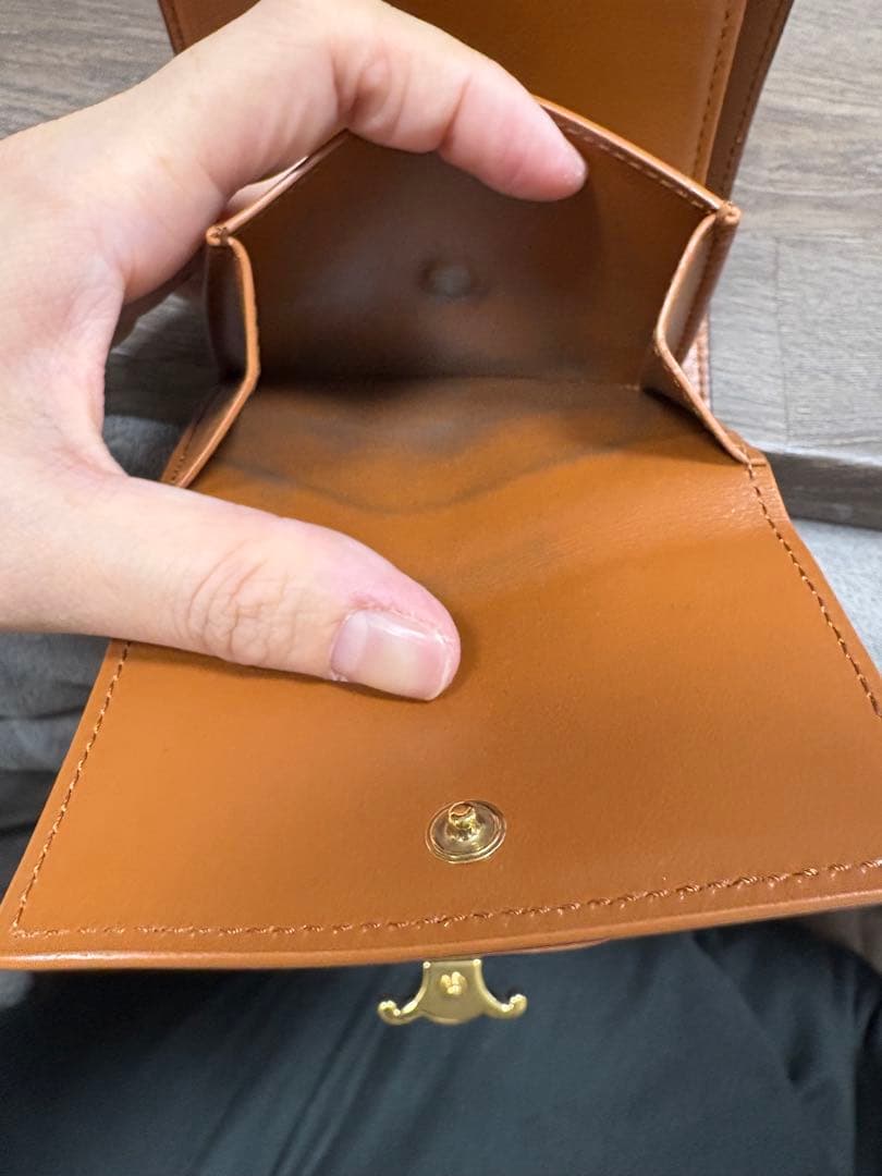 CELINE 三つ折り財布 スモール フラップウォレット トリオンフ