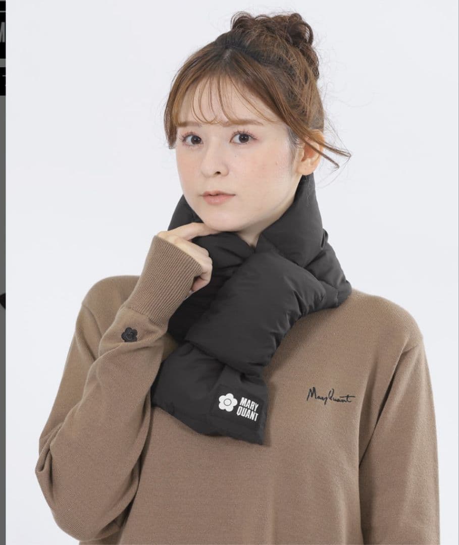 【タグ付き・未使用】MARY QUANT ポケットタブル マフラー・ブラック