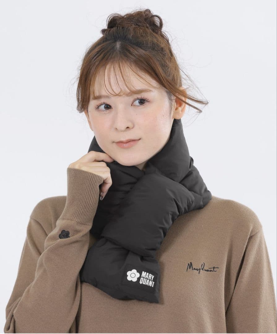 【タグ付き・未使用】MARY QUANT ポケットタブル マフラー・ブラック