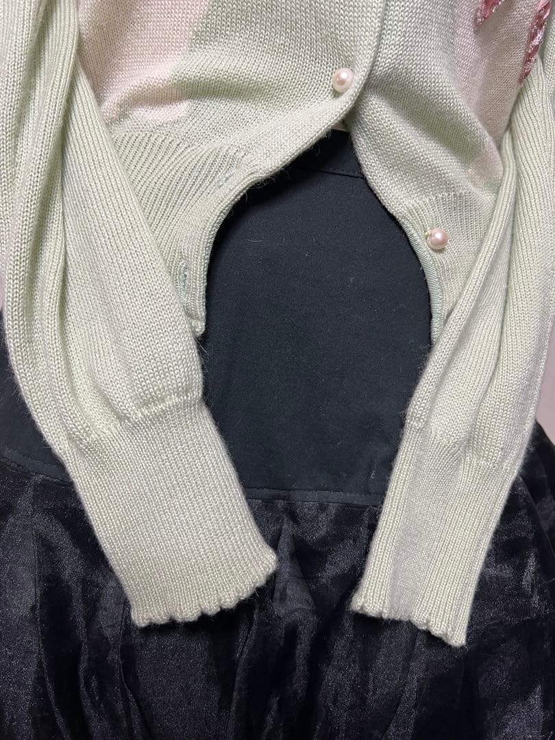 ルルゲッタ　カーディガン　うさぎ　ラビット　ミント　グリーン