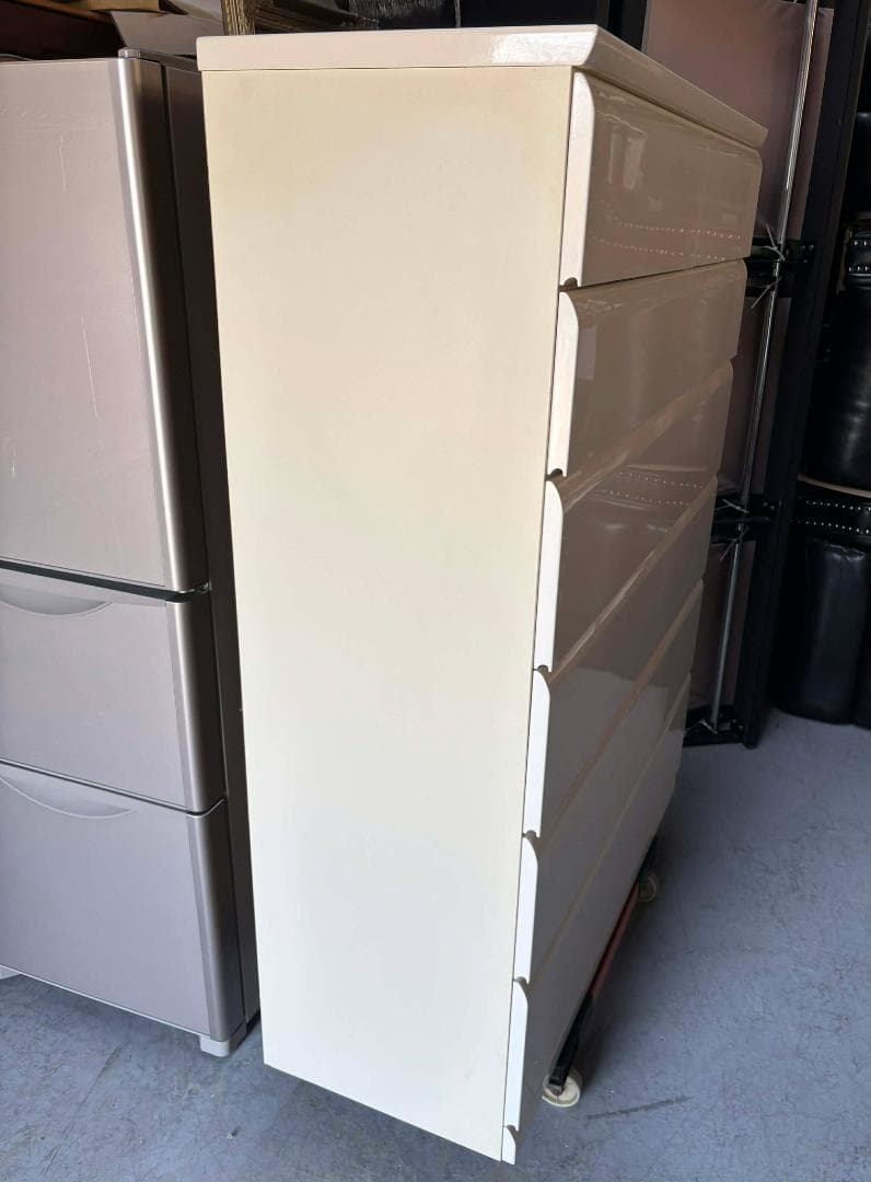 マルミツ モダン ハイチェスト6段、整理タンス 幅105cm Used/キレイ
