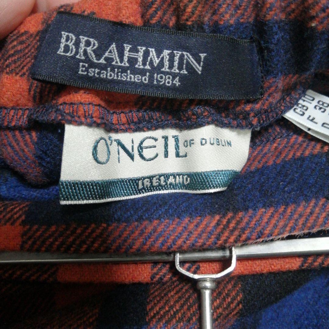 か*こ様 O'NEIL of DUBLIN 赤と青のチェック柄プリーツスカート