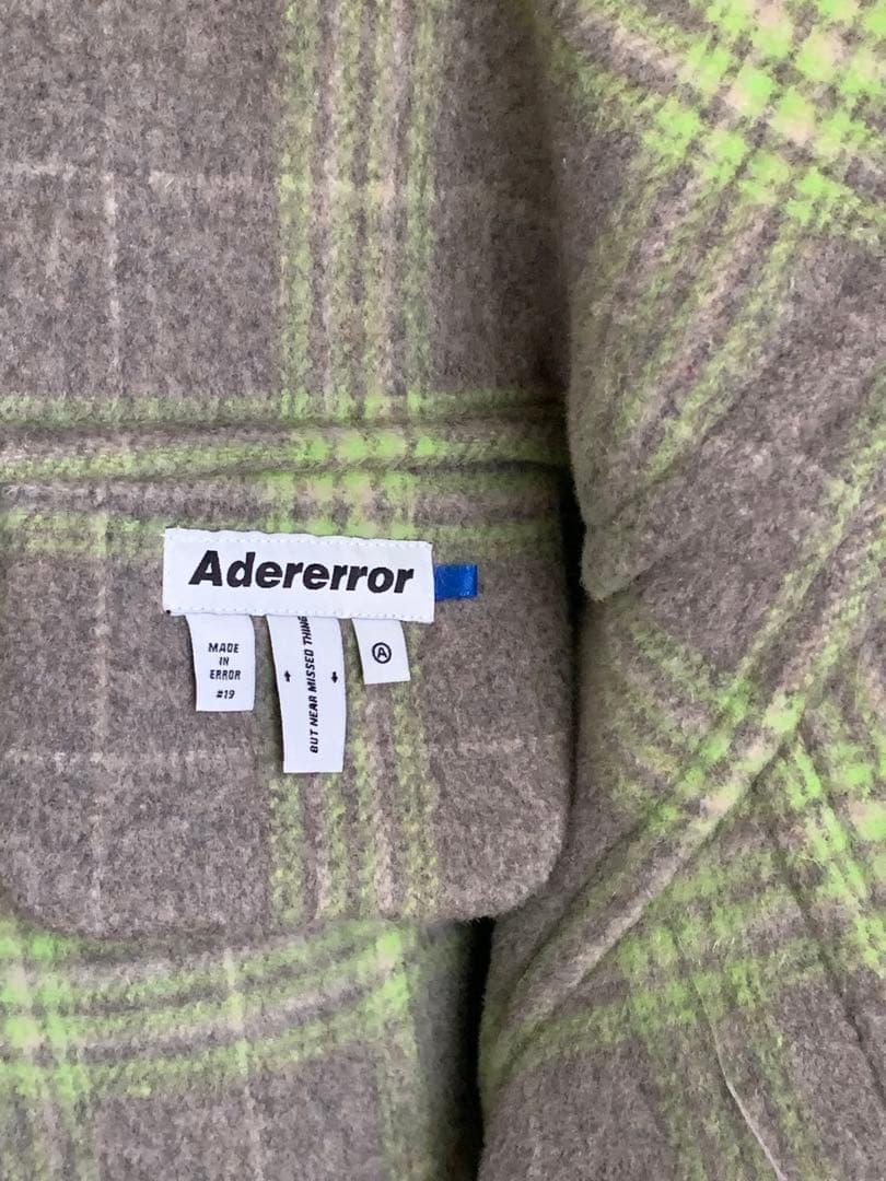 アーダーエラー(ADER ERROR) ウール　チェック　Rudyダッフルコート