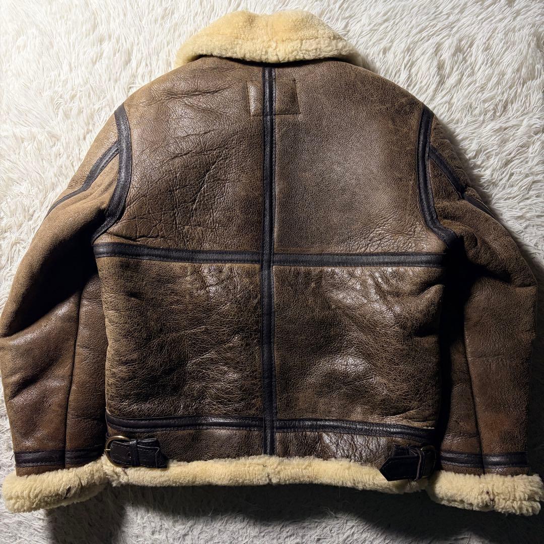 【米国製】schott フライトジャケット　B-3 羊革　ムートン　ボア　36