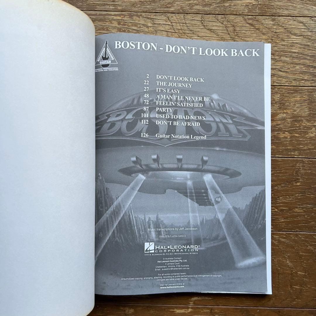 楽譜 ギタースコアBOSTON ボストン Don't Look Back タブ譜