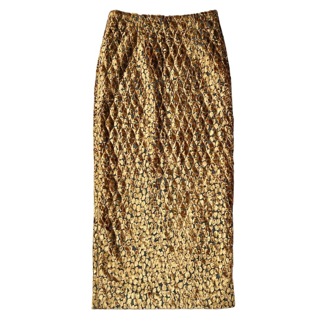 NEEDLES　Pencil Skirt Bumout Velvet　22aw
