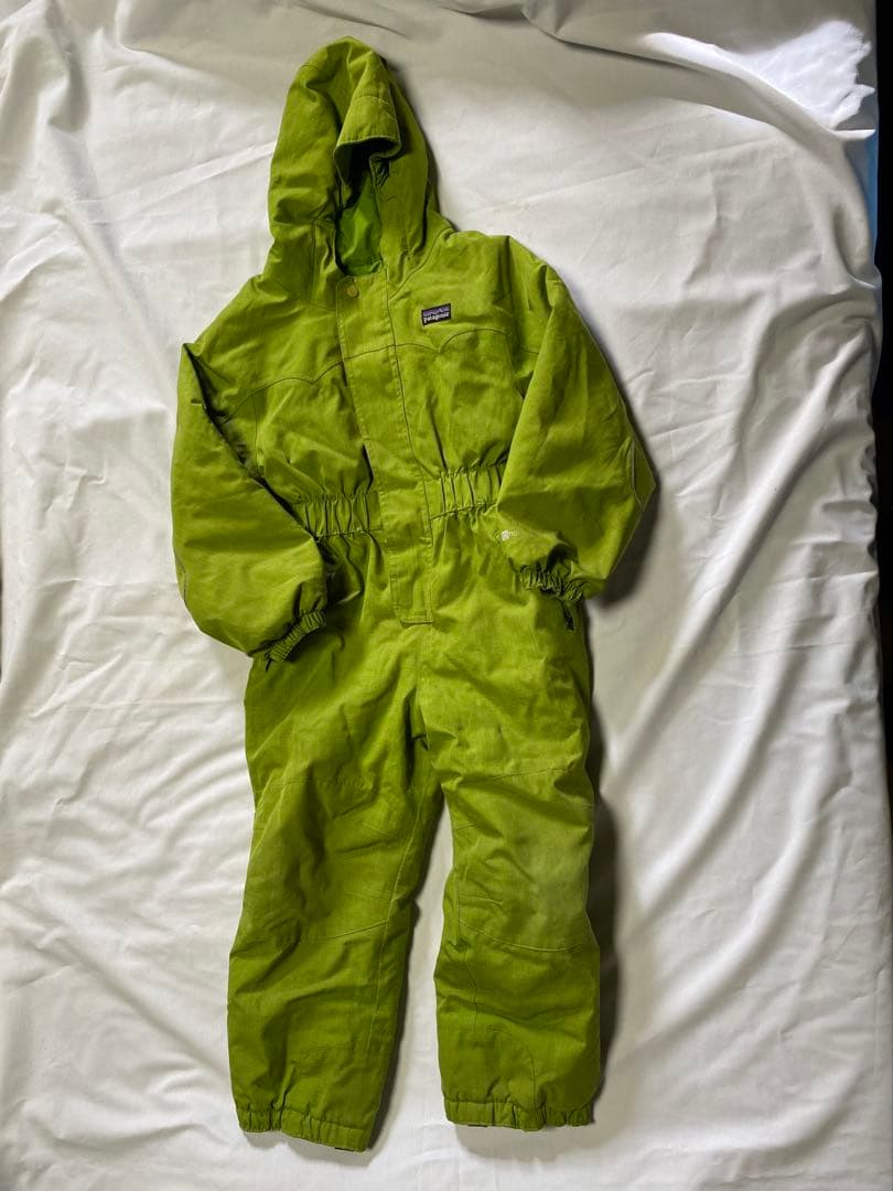 patagonia 子ども用 スキーウェア　ライムグリーン