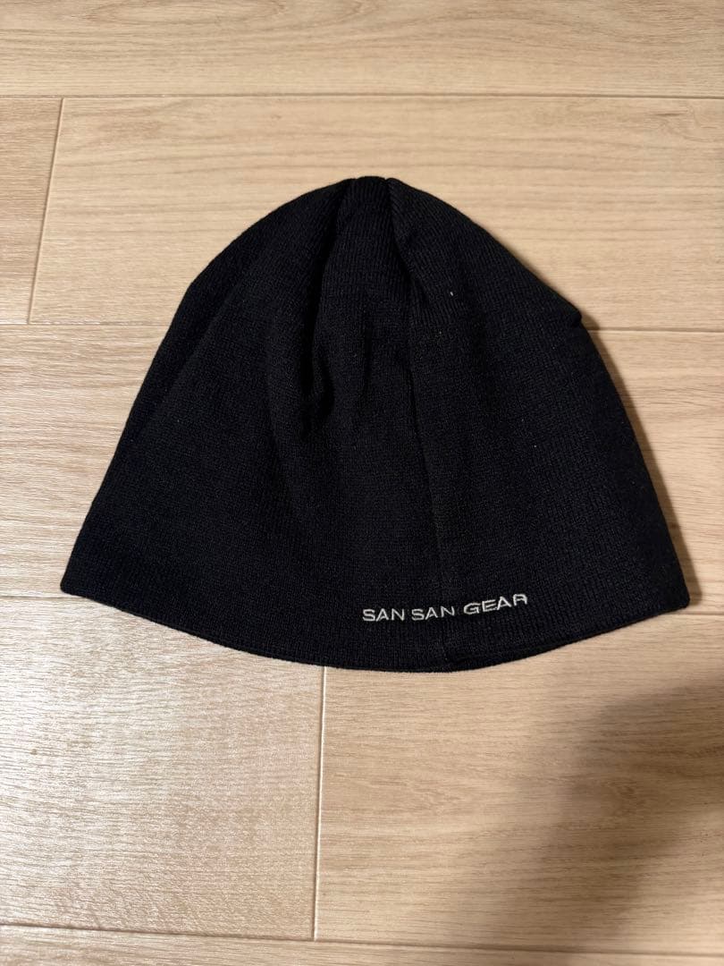 sansangear ロゴニットキャップ ブラック
