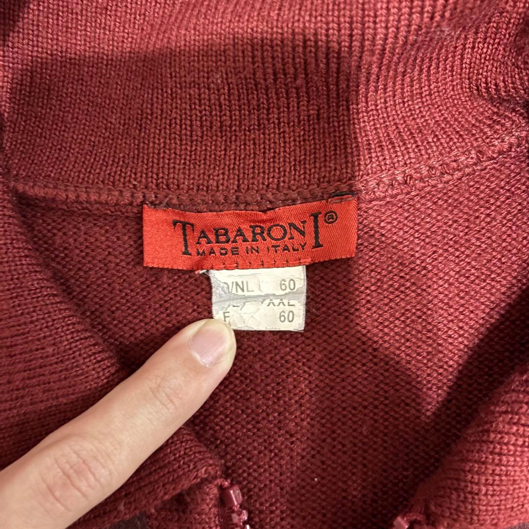 TABARONI ワインレッド ジップアップジャケット ブルゾン XL