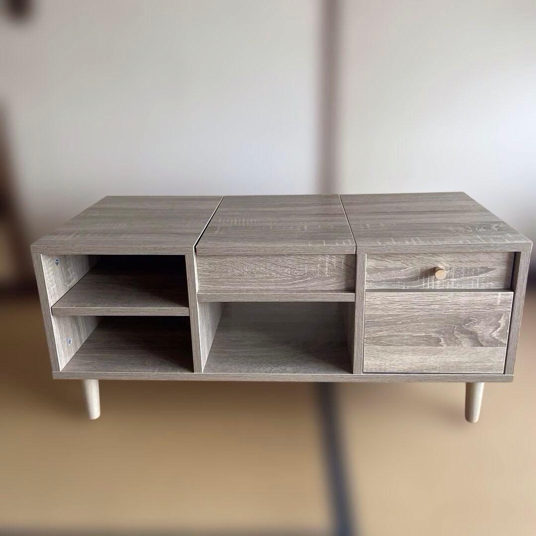 北欧風♡木製ドレッサーテーブル 可動式ミラー付 2way ナチュラル