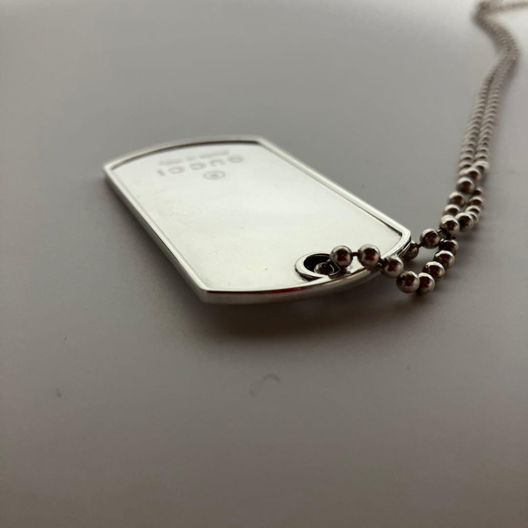 【美品】GUCCI グッチ ドッグタグ ボールチェーン ネックレス