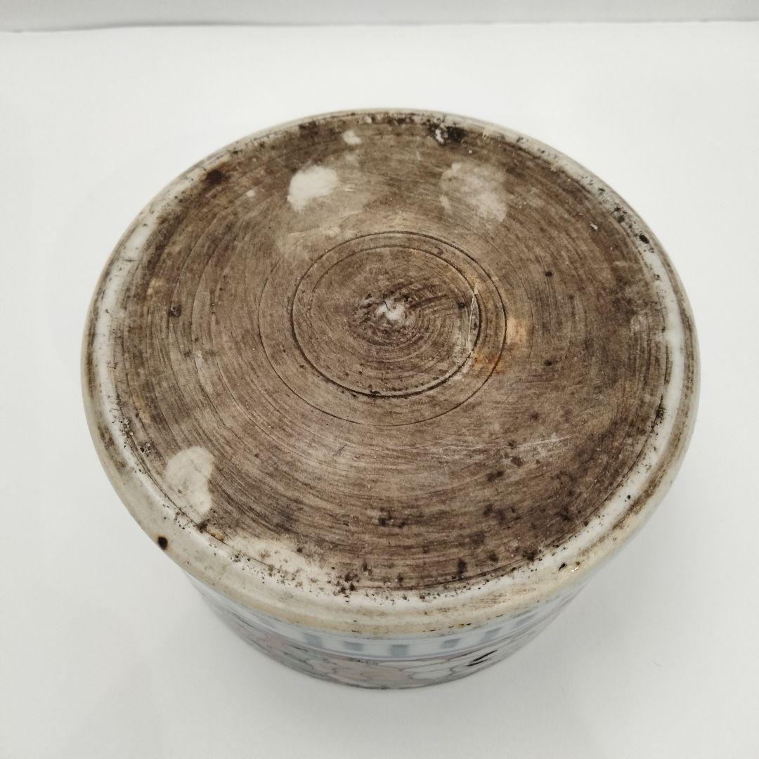 W366　赤絵　古伊万里　蓋物　時代物　F