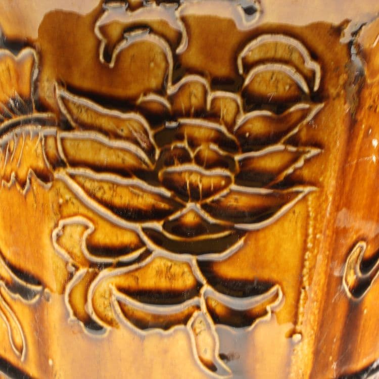 黄釉の花蘭多肉菖蒲鉢  植木鉢  装飾品 工芸品 置物
