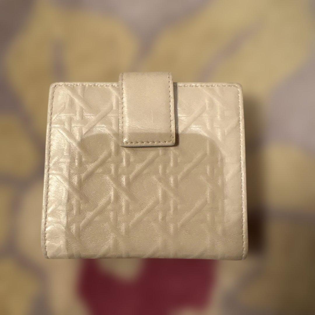 Dior 三つ折り財布 ベージュ