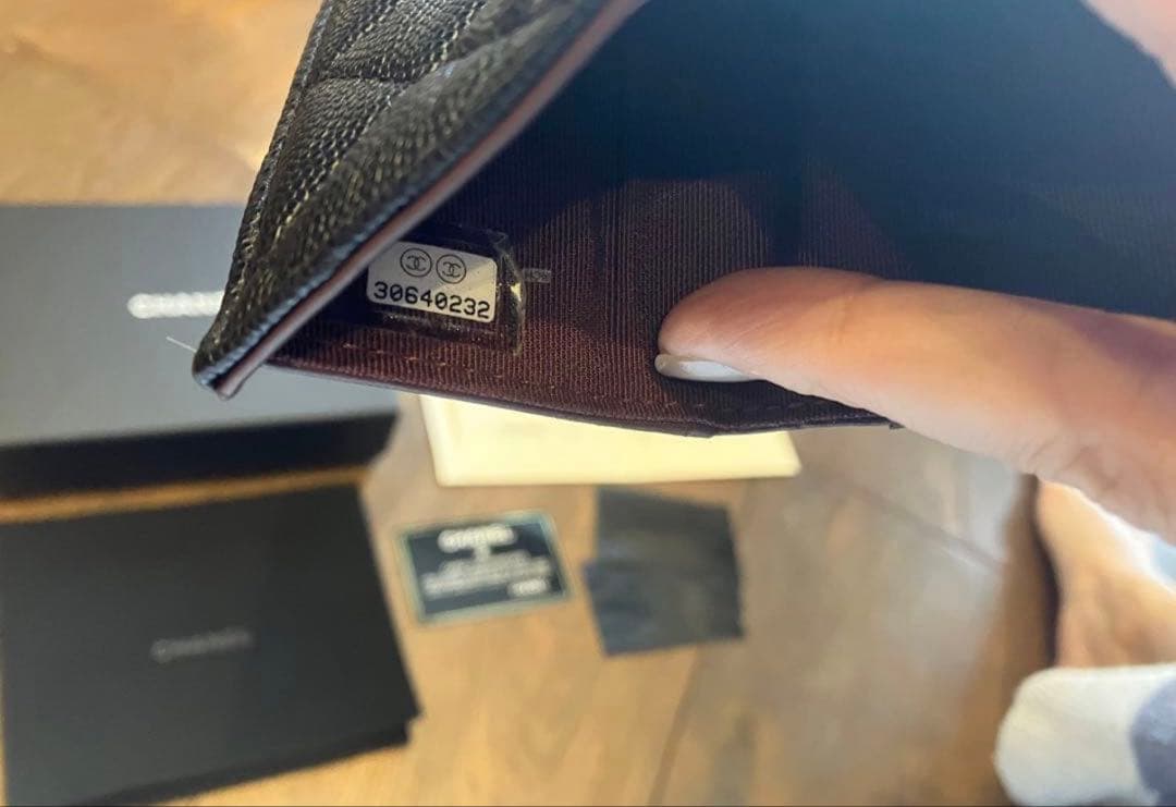 CHANEL/スモールフラップウォレット キャビアスキン