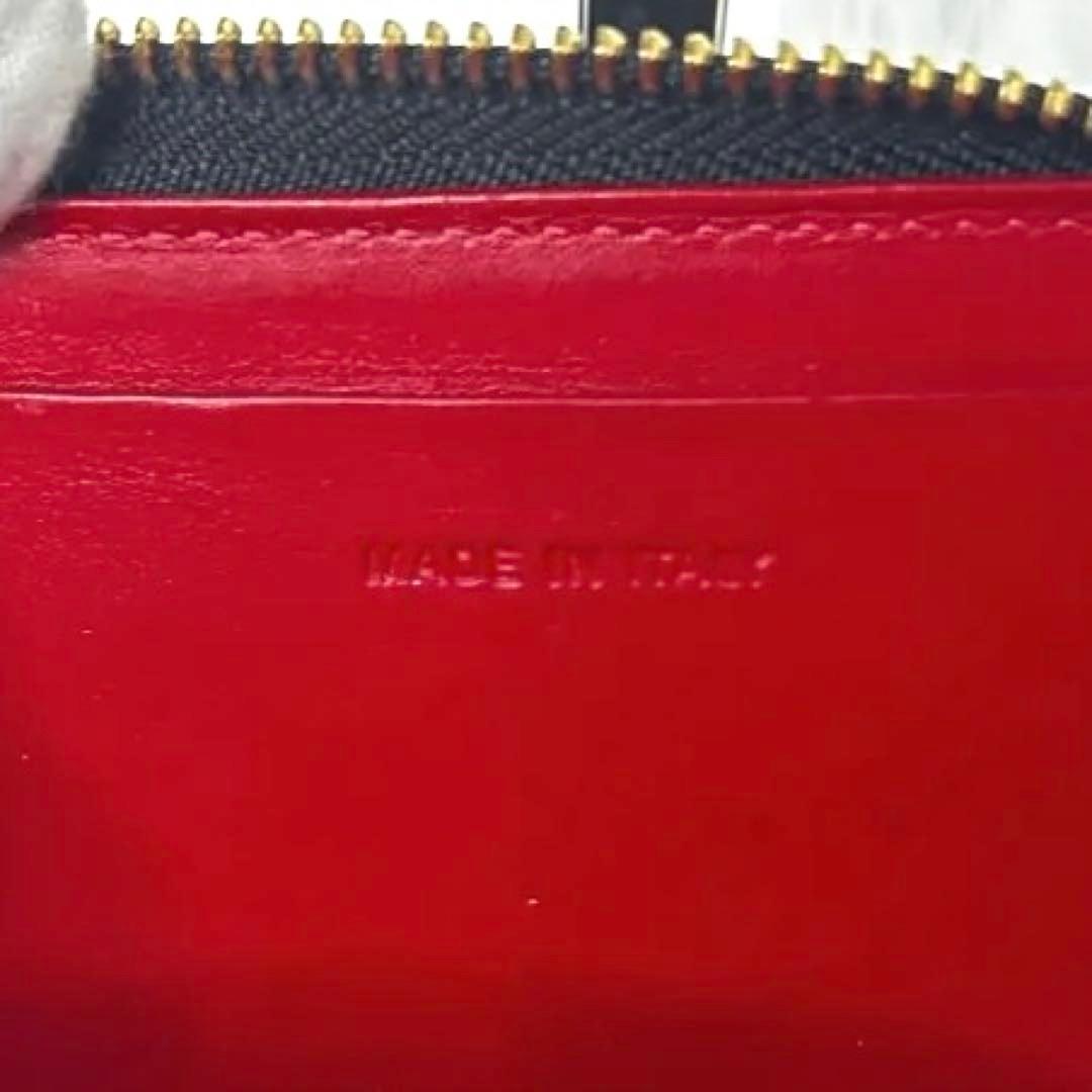 ✨️美品✨ ルブタン パネトーネ スタッズ 財布 コンパクト 黒 × 赤