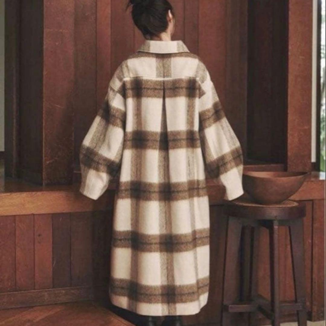 moi tytto フラップポケットスタンドカラーロングコート　S 美品