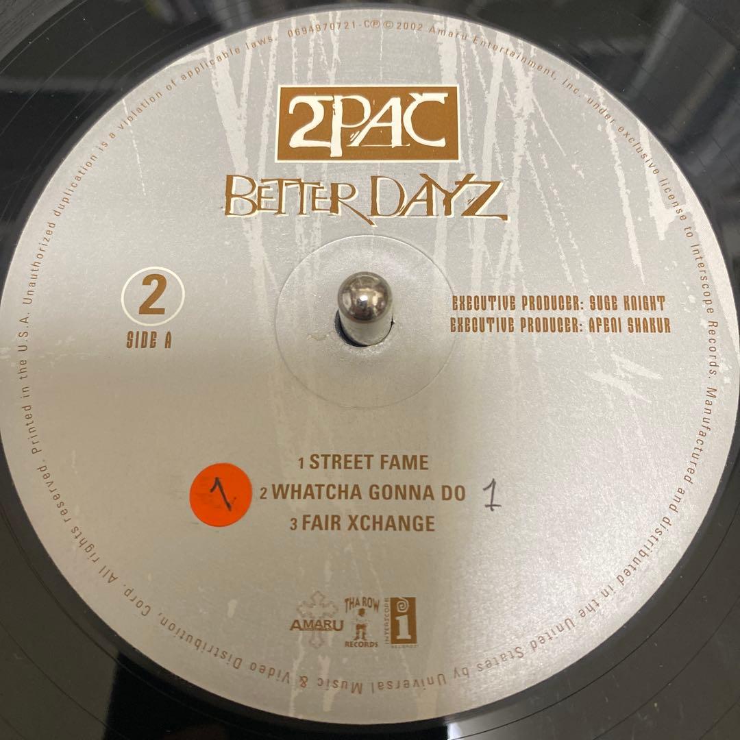 2PAC - BETTER DAYZ レコード 4LP