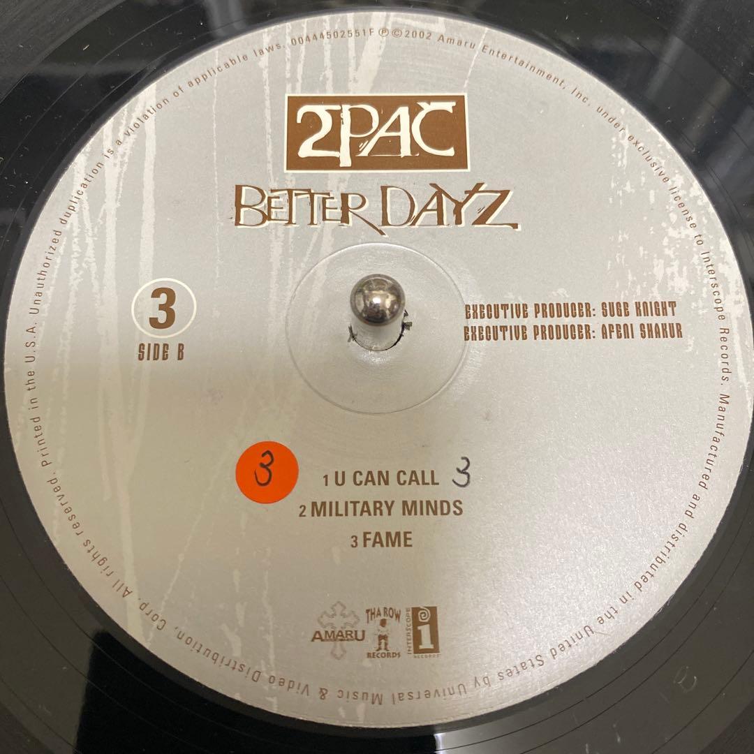 2PAC - BETTER DAYZ レコード 4LP