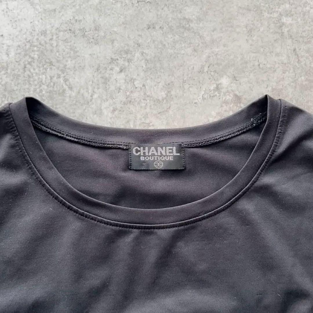 【入手困難】CHANEL boutique カットソー ココマーク　伊製　伸縮