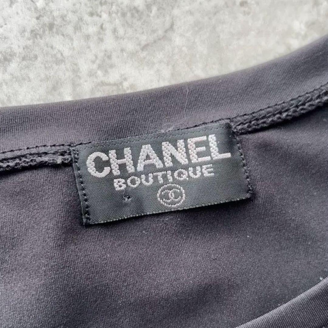 【入手困難】CHANEL boutique カットソー ココマーク　伊製　伸縮