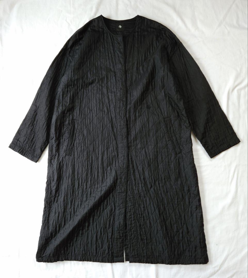 ◇ソメイヨシノ様◇メゾンドソイル　黒 キルティング　ノーカラーコート　シルク