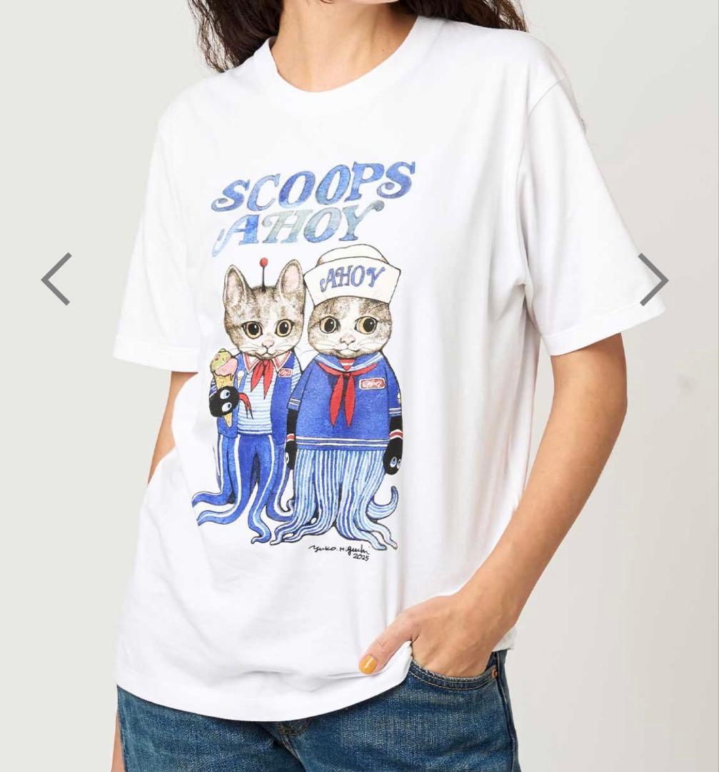 SCOOPS AHOY drawn by ヒグチユウコ　Tシャツ　グラニフ　M