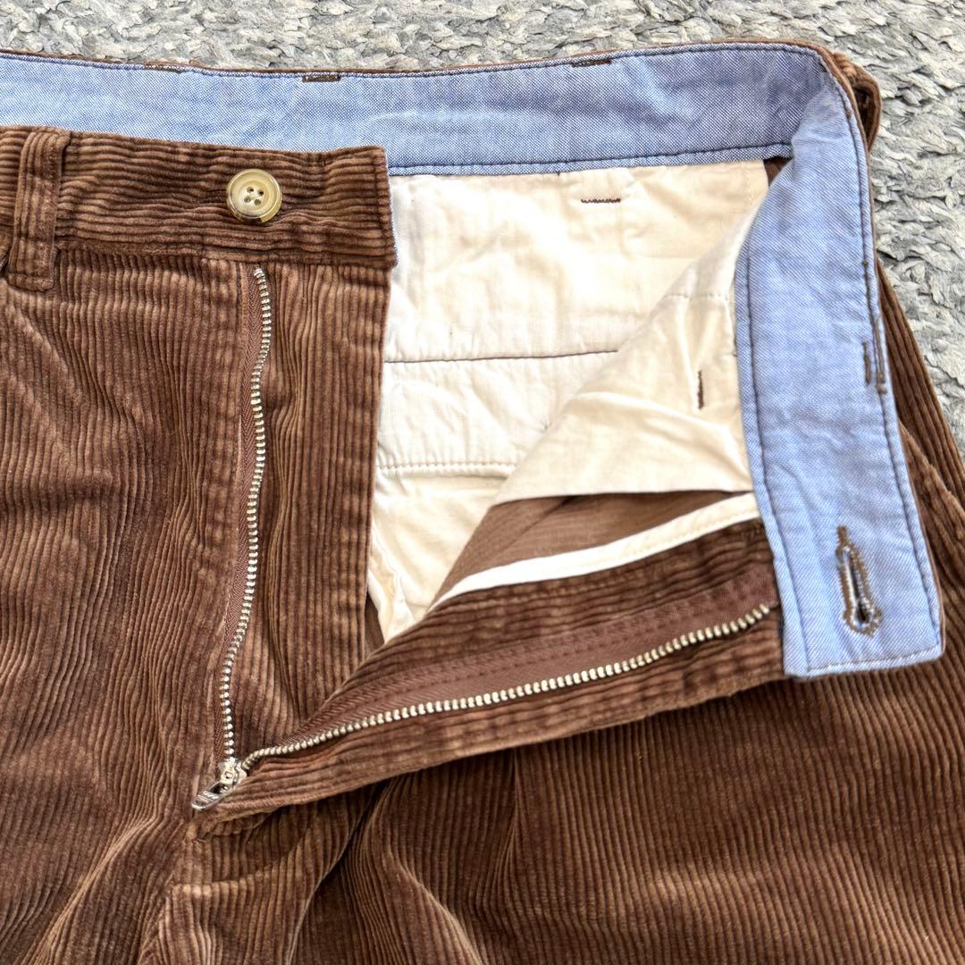 BEAMS PLUS 2プリーツ コーデュロイ パンツ トラウザーズ Sサイズ