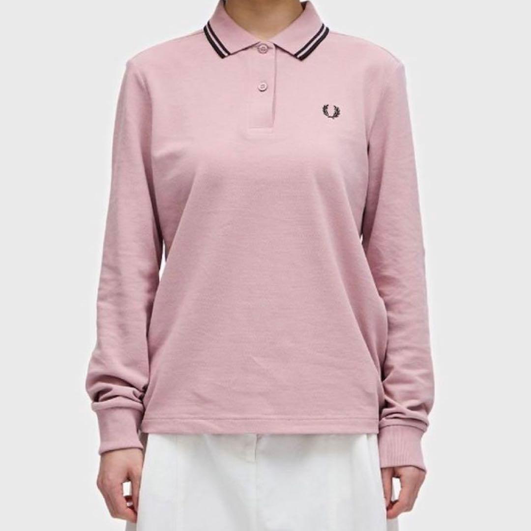 FRED PERRY フレッドペリー ポロシャツ 長袖 ピンク