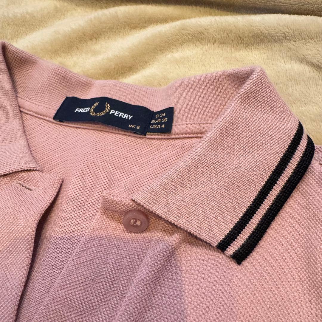 FRED PERRY フレッドペリー ポロシャツ 長袖 ピンク