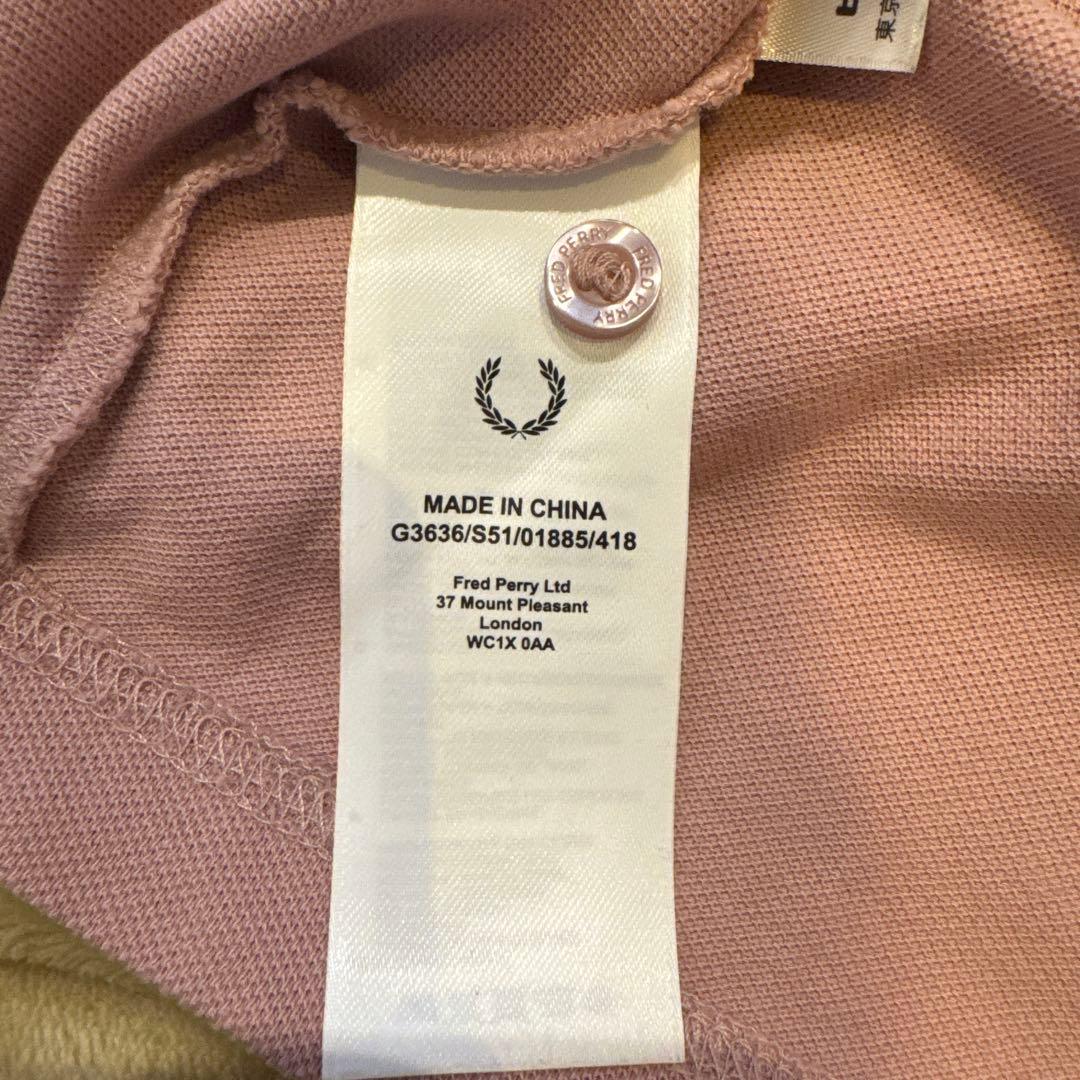 FRED PERRY フレッドペリー ポロシャツ 長袖 ピンク