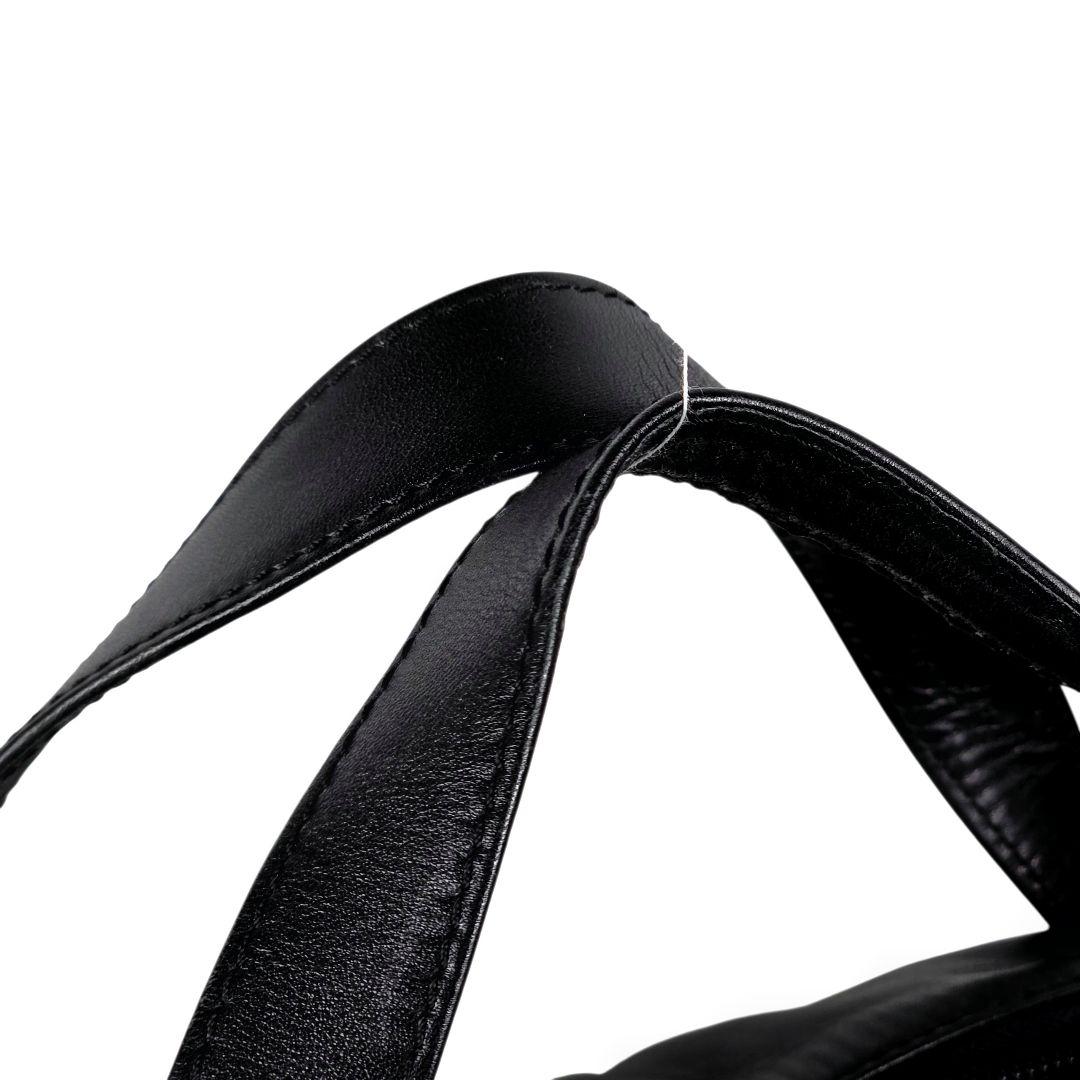 美品 ロエベ LOEWE アナグラム レザー ボストンバッグ ブラック