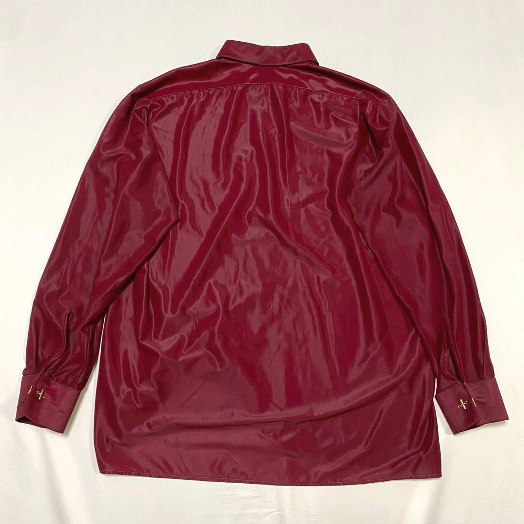 【vintage】シャツ無　スーツ　セットアップ　ダブル　ストライプ　ピンバッチ