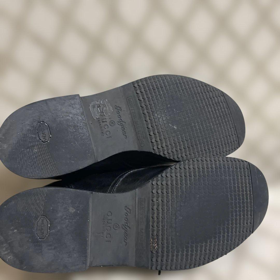 Gucci レザー デッキシューズ 黒61/2