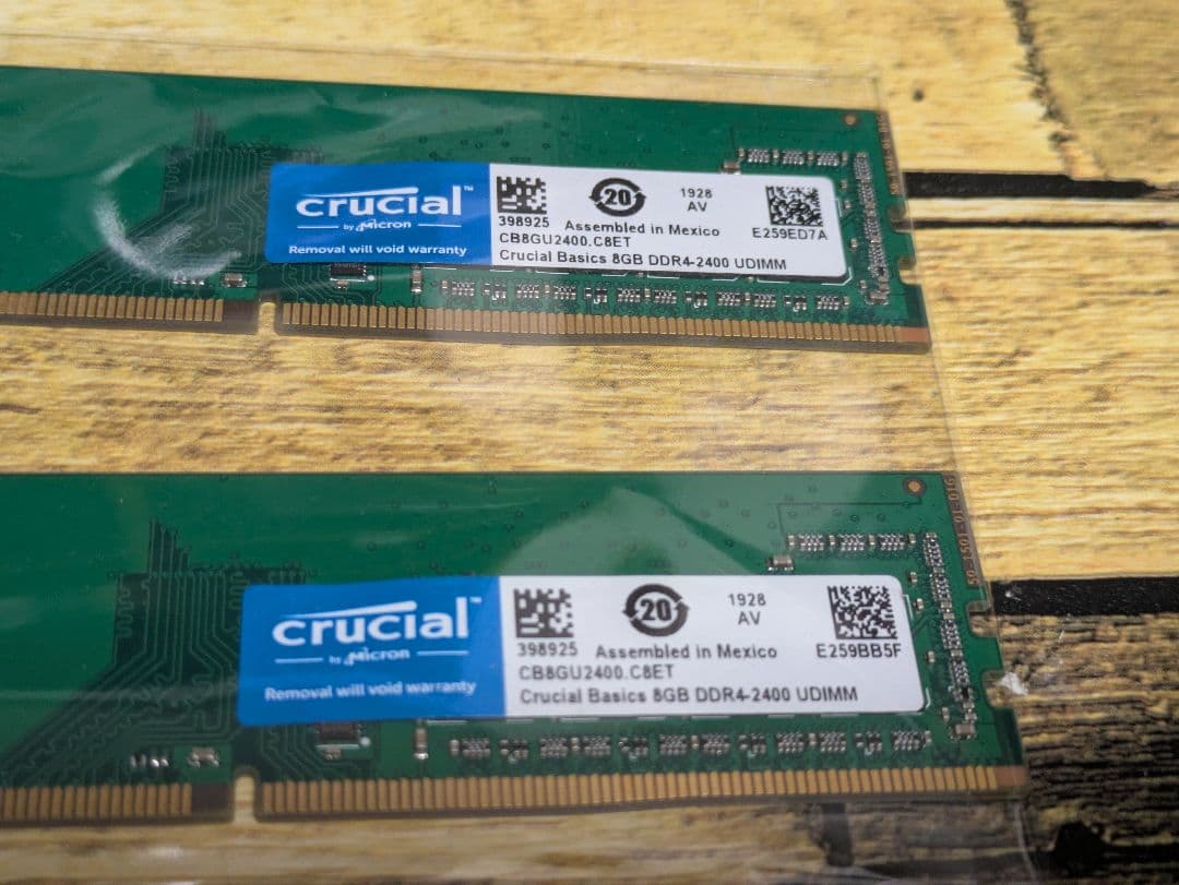 r*6様 DDR4メモリ Crucial 16GB DDR4-2400 8GB2