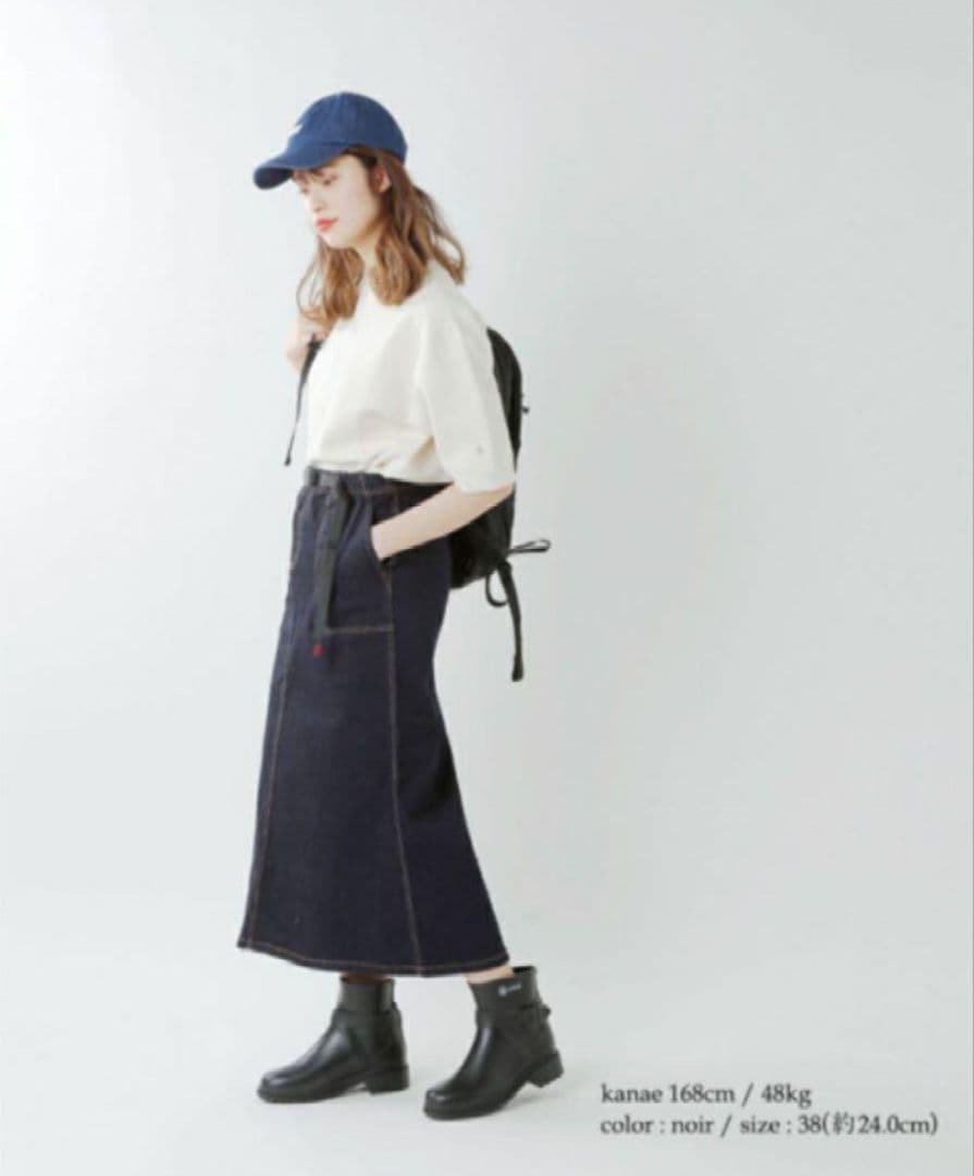極美品 AIGLE エーグル レインブーツ 長靴 ベルト 25 ブラック 黒