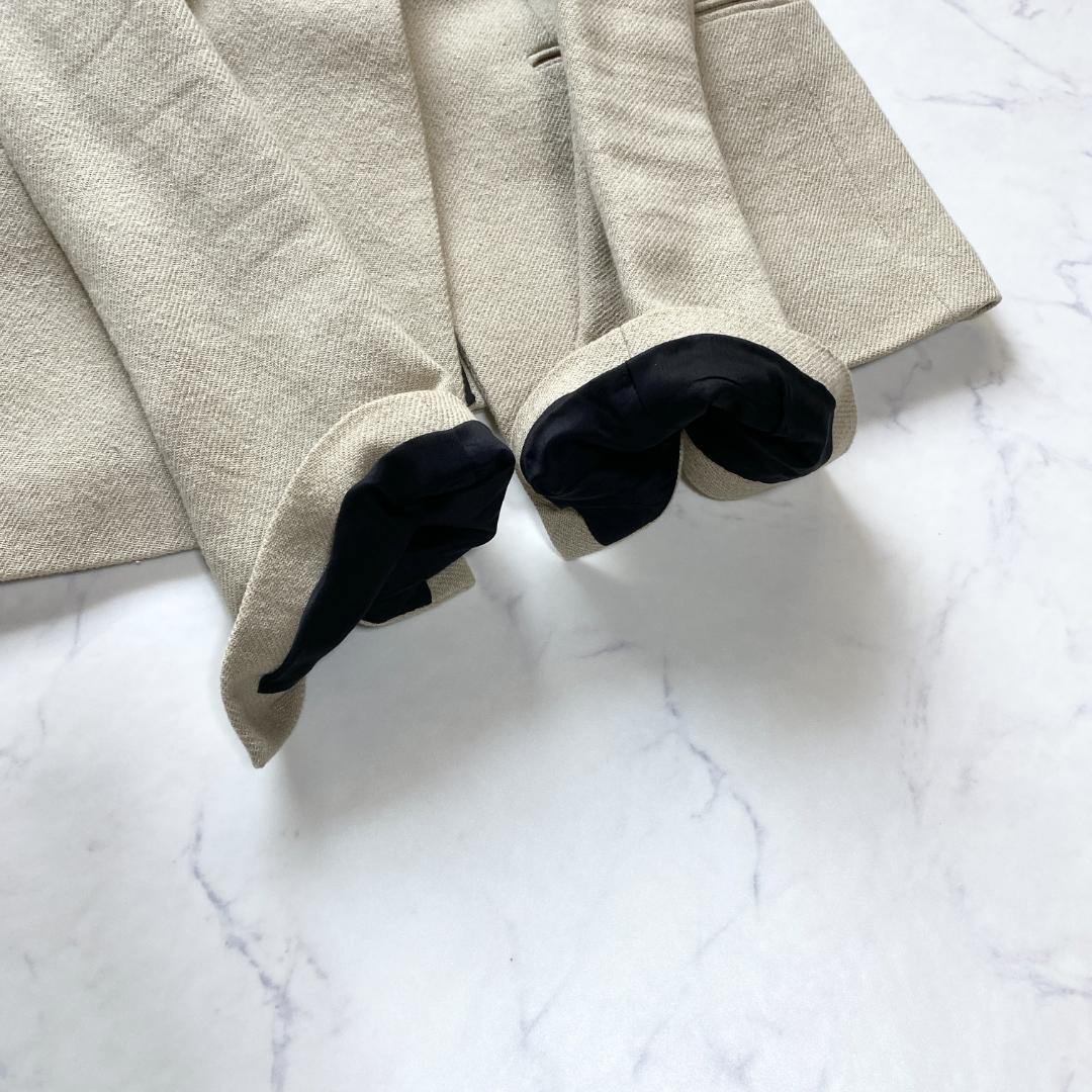 AP STUDIO コットンリネン Tweed ジャケット 38 ベージュ