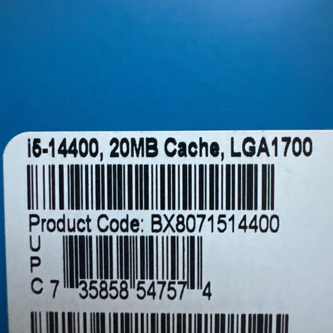 CPU intel Core i5 14400 新品未開封