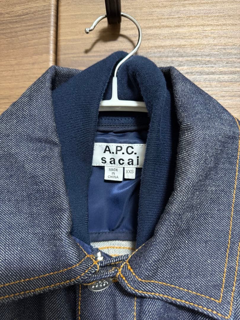 Sacai × A.P.C ドッキングデニムジャケット インディゴ XXS