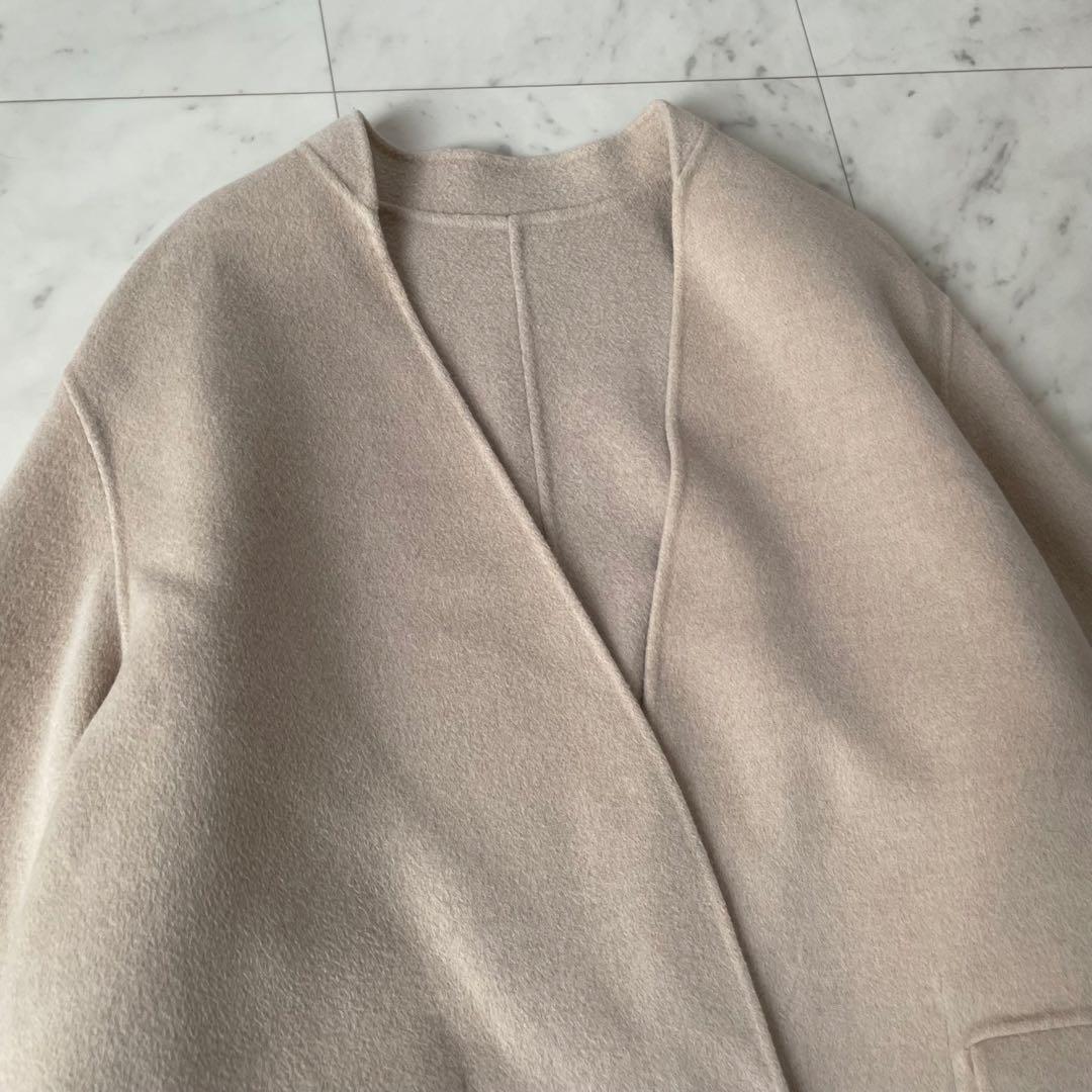 美品✨ギャルリーヴィ ウールダブルフェイス ストール コート ベージュ