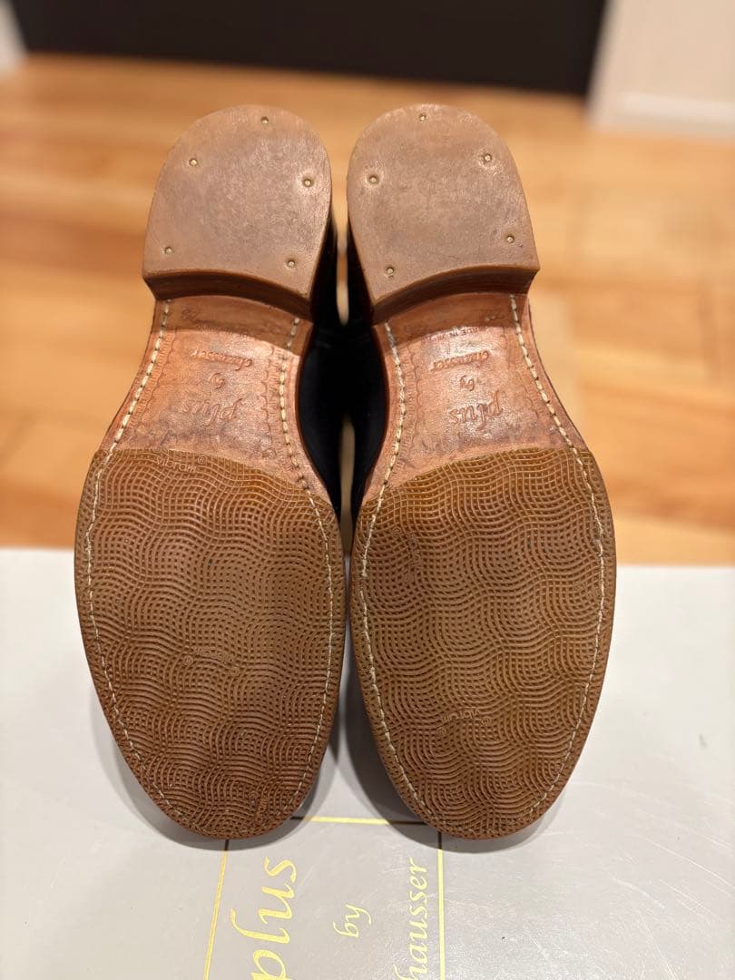 chausser ショセ ブラック レザー エンジニアブーツ ペコスブーツ
