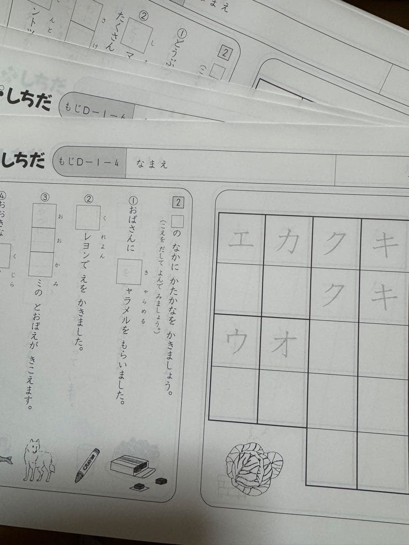 七田式 プリントD すべて記入なし　しちだ　知育