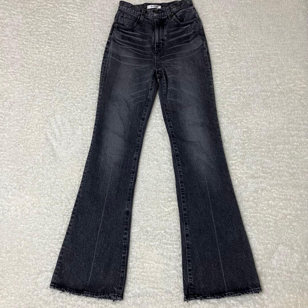 moussy mvs black flare マウジー フレア ブーツカット 黒
