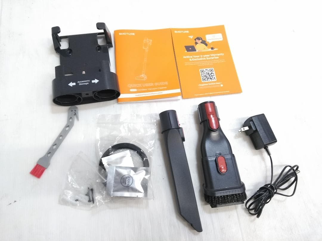 SMOTURE VAC02 コードレス掃除機 自立式 グリーンライト搭載 ◇