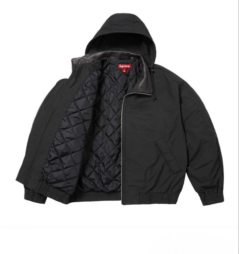 新品 SUPREME LEATHER COLLAR UTILITY JACKET
