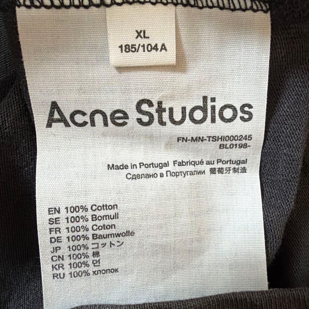 Acne Studios ロゴTシャツ 正規品　ブラック オーバーサイズ
