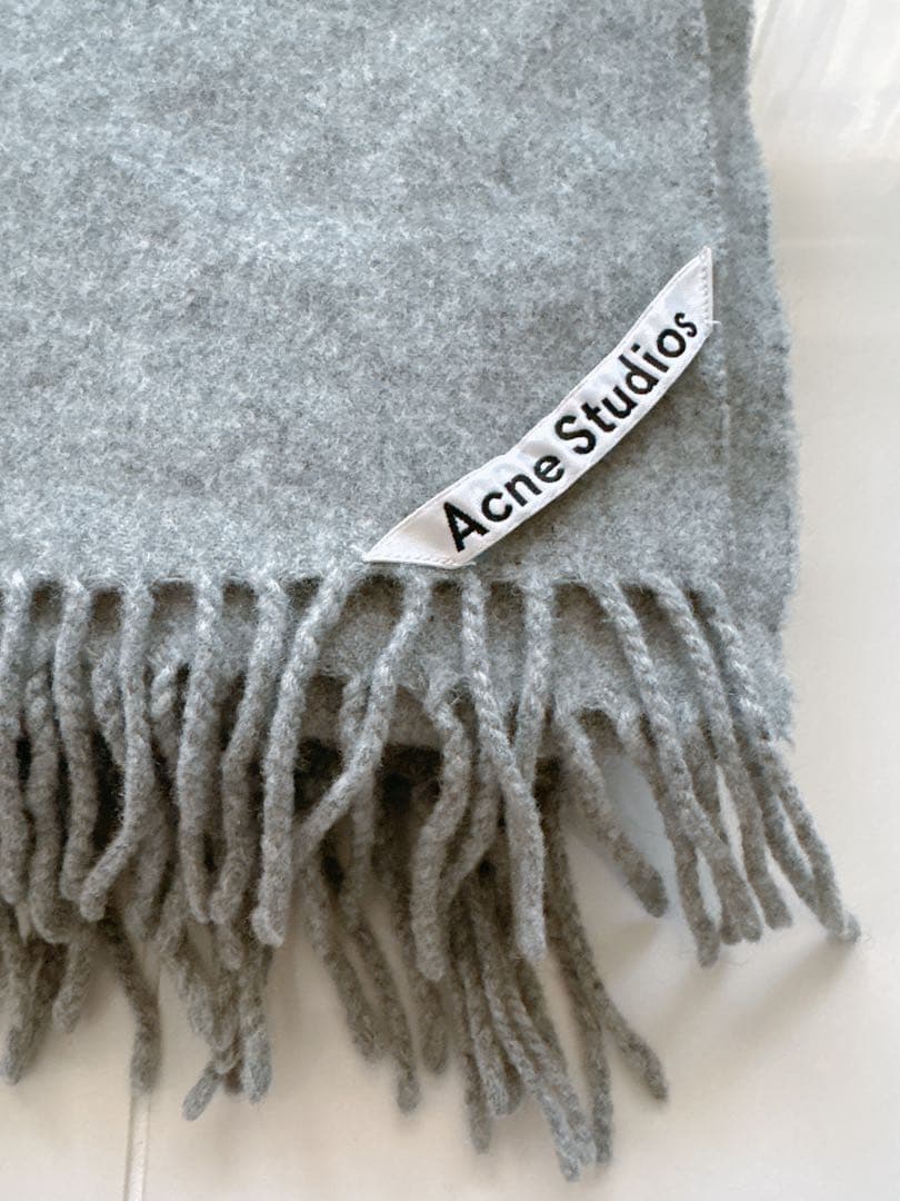 Acne Studios フリンジウールスカーフ　オーバーサイズ 200x70