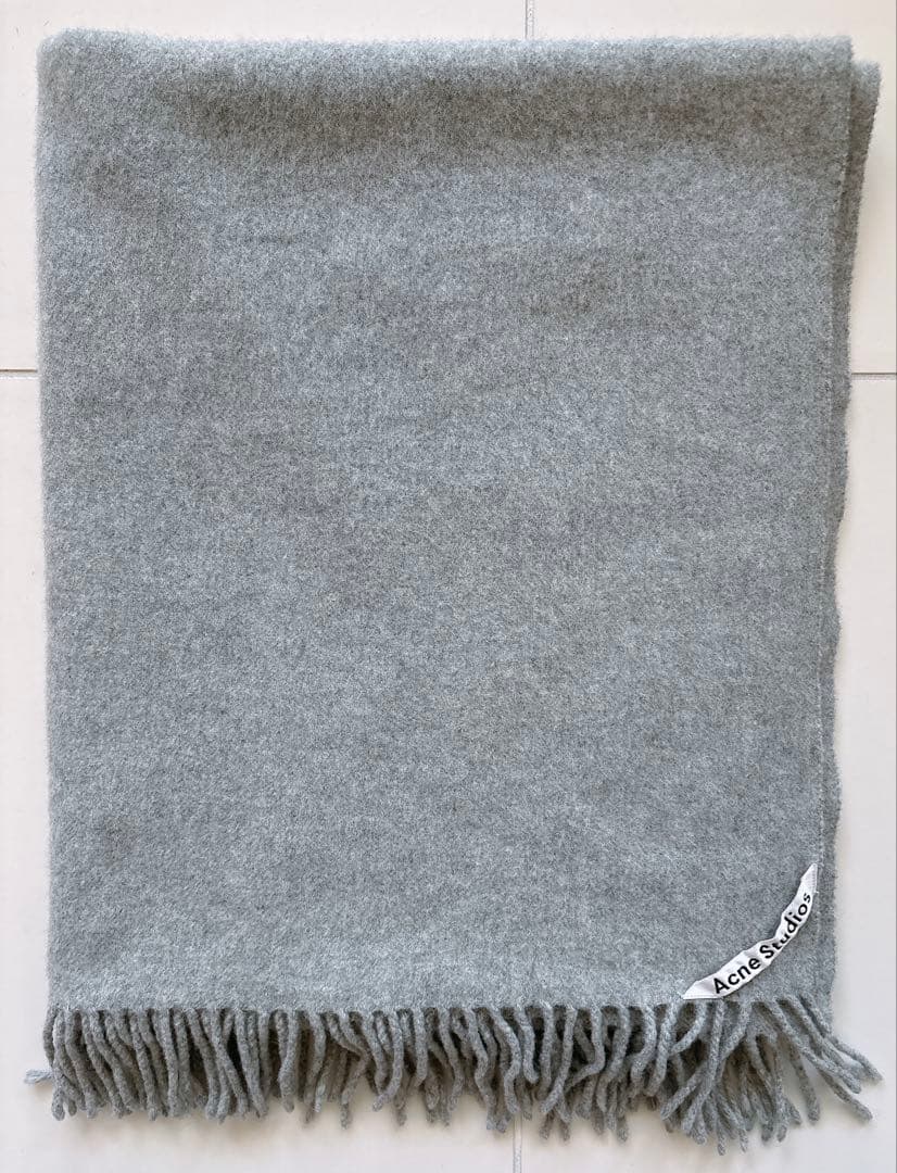 Acne Studios フリンジウールスカーフ　オーバーサイズ 200x70
