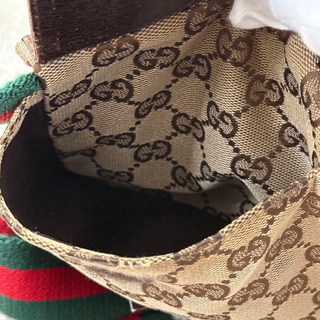 GUCCIグッチ ボディバッグ シェリーラインウエストポーチ GGキャンバス